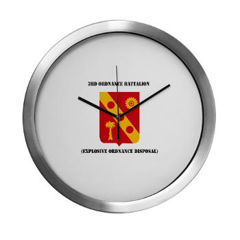 3EOD - M01 - 03 - 3rd Explosive Ordnance Disposal with Text Modern Wall Clock