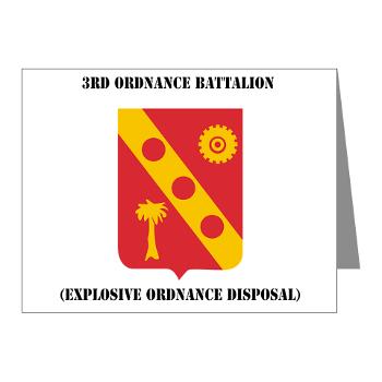 3EOD - M01 - 02 - 3rd Explosive Ordnance Disposal with Text Note Cards (Pk of 20)