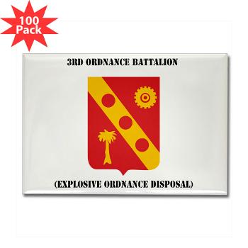 3EOD - M01 - 01 - 3rd Explosive Ordnance Disposal with Text Rectangle Magnet (100 pack)