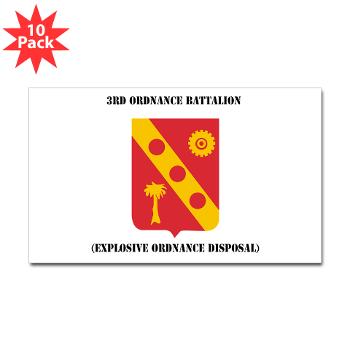 3EOD - M01 - 01 - 3rd Explosive Ordnance Disposal with Text Sticker (Rectangle 10 pk)