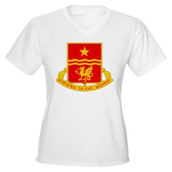 30FAR - A01 - 04 - DUI - 30th Field Artillery Regiment Women's V-Neck T-Shirt