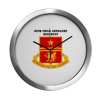 30FAR - M01 - 03 - DUI - 30th Field Artillery Regiment with Text Modern Wall Clock - Click Image to Close
