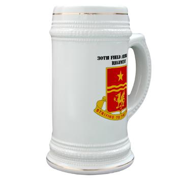 30FAR - M01 - 03 - DUI - 30th Field Artillery Regiment with Text Stein - Click Image to Close