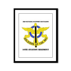 3GSB10AR - M01 - 02 - DUI - 3rd GS Bn - 10th Aviation Regiment with Text Framed Panel Print