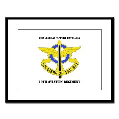 3GSB10AR - M01 - 02 - DUI - 3rd GS Bn - 10th Aviation Regiment with Text Large Framed Print