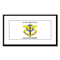 3GSB10AR - M01 - 02 - DUI - 3rd GS Bn - 10th Aviation Regiment with Text Small Framed Print