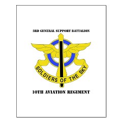 3GSB10AR - M01 - 02 - DUI - 3rd GS Bn - 10th Aviation Regiment with Text Small Poster