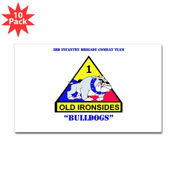 3IBCTB - M01 - 01 - DUI - 3rd Infantry BCT with Text Sticker (Rectangle 10 pk) - Click Image to Close