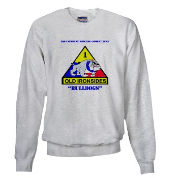 3IBCTB - A01 - 03 - DUI - 3rd Infantry BCT with Text Sweatshirt - Click Image to Close