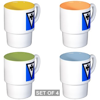 3IBCTDB - M01 - 03 - DUI - 3rd IBCT - Duke Brigade Stackable Mug Set (4 mugs) - Click Image to Close