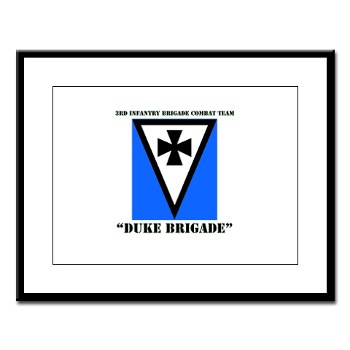 3IBCTDB - M01 - 02 - DUI - 3rd IBCT - Duke Brigade with Text Large Framed Print