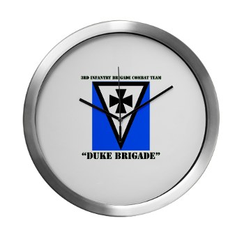3IBCTDB - M01 - 03 - DUI - 3rd IBCT - Duke Brigade with Text Modern Wall Clock