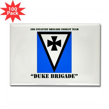 3IBCTDB - M01 - 01 - DUI - 3rd IBCT - Duke Brigade with Text Rectangle Magnet (100 pack)