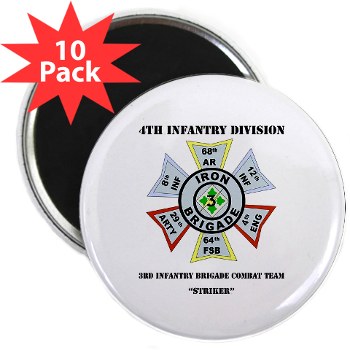 3IBCTS - M01 - 01 - DUI - 3rd Infantry Brigade Combat Team - Striker with Text - 2.25" Magnet (10 pack)
