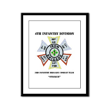 3IBCTS - M01 - 02 - DUI - 3rd Infantry Brigade Combat Team - Striker with Text - Framed Panel Print - Click Image to Close