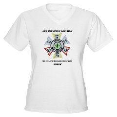 3IBCTS - A01 - 04 - DUI - 3rd Infantry Brigade Combat Team - Striker with Text - Women's V-Neck T-Shirt