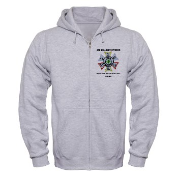 3IBCTS - A01 - 03 - DUI - 3rd Infantry Brigade Combat Team - Striker with Text - Zip Hoodie - Click Image to Close