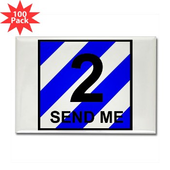 3ID2BCTS - M01 - 01 - DUI - 2nd BCT - Spartan Rectangle Magnet (100 pack)