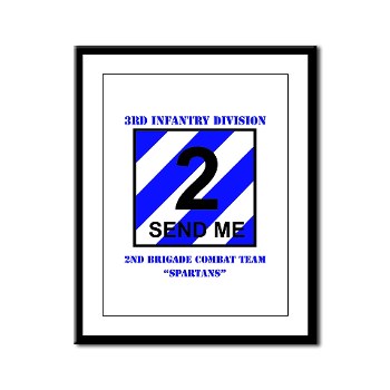 3ID2BCTS - M01 - 02 - DUI - 2nd BCT - Spartan with Text Framed Panel Print