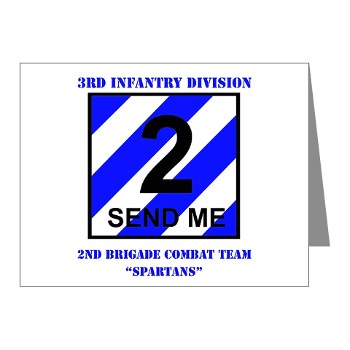 3ID2BCTS - M01 - 02 - DUI - 2nd BCT - Spartan with Text Note Cards (Pk of 20)