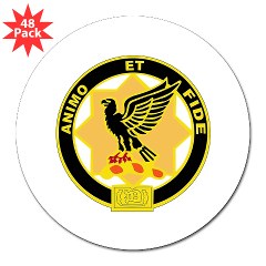 3ID3BCTS - M01 - 01 - DUI - 3rd Sqdrn - 1st Cavalry Regt with Text 3" Lapel Sticker (48 pk)
