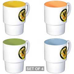 3ID3BCTS - M01 - 03 - DUI - 3rd Sqdrn - 1st Cavalry Regt Stackable Mug Set (4 mugs) - Click Image to Close
