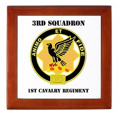 3ID3BCTS - M01 - 03 - DUI - 3rd Sqdrn - 1st Cavalry Regt with Text Keepsake Box