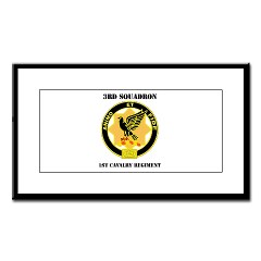 3ID3BCTS - M01 - 02 - DUI - 3rd Sqdrn - 1st Cavalry Regt with Text Small Framed Print