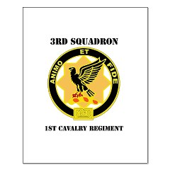 3ID3BCTS - M01 - 02 - DUI - 3rd Sqdrn - 1st Cavalry Regt with Text Small Poster