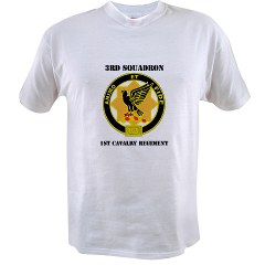 3ID3BCTS - A01 - 04 - DUI - 3rd Sqdrn - 1st Cavalry Regt with Text Value T-Shirt