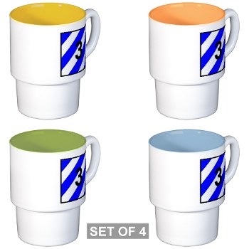3ID3BCTS - M01 - 03 - DUI - 3rd BCT - Sledgehammer Stackable Mug Set (4 mugs)