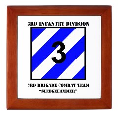 3ID3BCTS - M01 - 03 - DUI - 3rd BCT - Sledgehammer with Text Keepsake Box