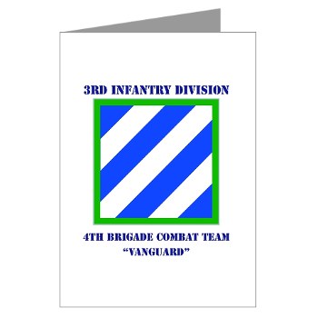 3ID4BCTV - M01 - 02 - DUI - 4th Brigade Combat Team "Vanguard" with Text - Greeting Cards (Pk of 10)