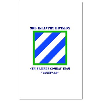 3ID4BCTV - M01 - 02 - DUI - 4th Brigade Combat Team "Vanguard" with Text - Mini Poster Print