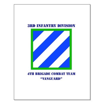 3ID4BCTV - M01 - 02 - DUI - 4th Brigade Combat Team "Vanguard" with Text - Small Poster