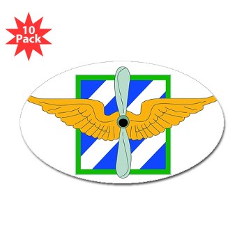 3IDCABF - M01 - 01 - DUI - Combat Aviation Brigade "Falcon" Sticker (Oval 10 pk)