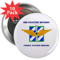 3IDCABF - M01 - 01 - DUI - Combat Aviation Brigade "Falcon" with Text 2.25" Button (10 pack)