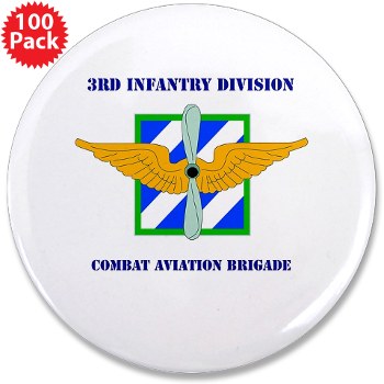 3IDCABF - M01 - 01 - DUI - Combat Aviation Brigade "Falcon" with Text 3.5" Button (100 pack)