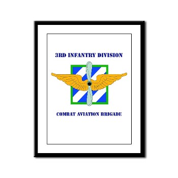 3IDCABF - M01 - 02 - DUI - Combat Aviation Brigade "Falcon" with Text Framed Panel Print