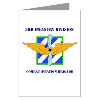 3IDCABF - M01 - 02 - DUI - Combat Aviation Brigade "Falcon" with Text Greeting Cards (Pk of 10)