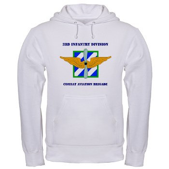 3IDCABF - A01 - 03 - DUI - Combat Aviation Brigade "Falcon" with Text Hooded Sweatshirt