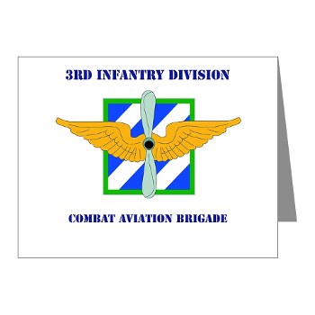3IDCABF - M01 - 02 - DUI - Combat Aviation Brigade "Falcon" with Text Note Cards (Pk of 20)