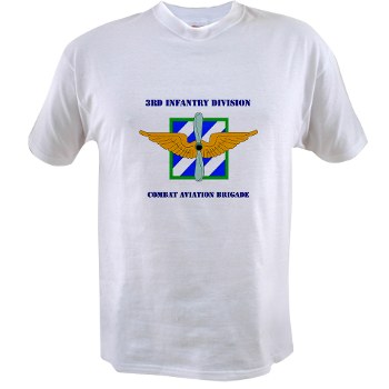3IDCABF - A01 - 04 - DUI - Combat Aviation Brigade "Falcon" with Text Value T-Shirt