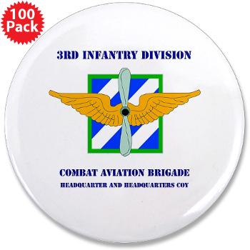 3IDCAFHHC - M01 - 01 - Headquarter and Headquarters Coy with Text 3.5" Button (100 pack)