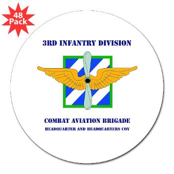 3IDCAFHHC - M01 - 01 - Headquarter and Headquarters Coy with Text 3" Lapel Sticker (48 pk) - Click Image to Close