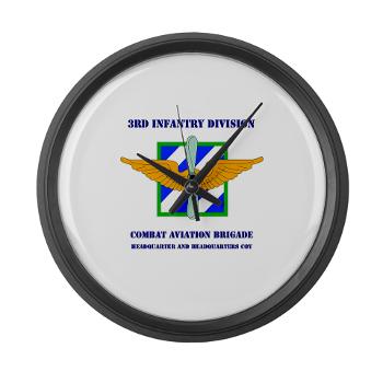3IDCAFHHC - M01 - 03 - Headquarter and Headquarters Coy with Text Large Wall Clock