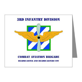 3IDCAFHHC - M01 - 02 - Headquarter and Headquarters Coy with Text Note Cards (Pk of 20) - Click Image to Close