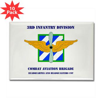 3IDCAFHHC - M01 - 01 - Headquarter and Headquarters Coy with Text Rectangle Magnet (10 pack)