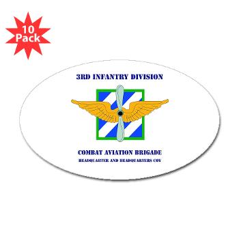 3IDCAFHHC - M01 - 01 - Headquarter and Headquarters Coy with Text Sticker (Oval 10 pk)