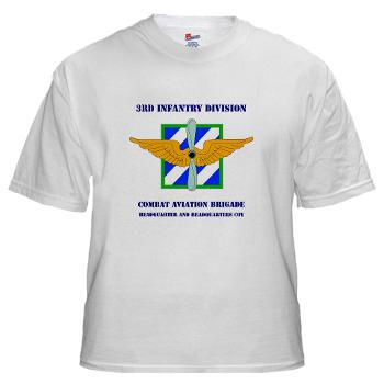 3IDCAFHHC - A01 - 04 - Headquarter and Headquarters Coy with Text White T-Shirt - Click Image to Close